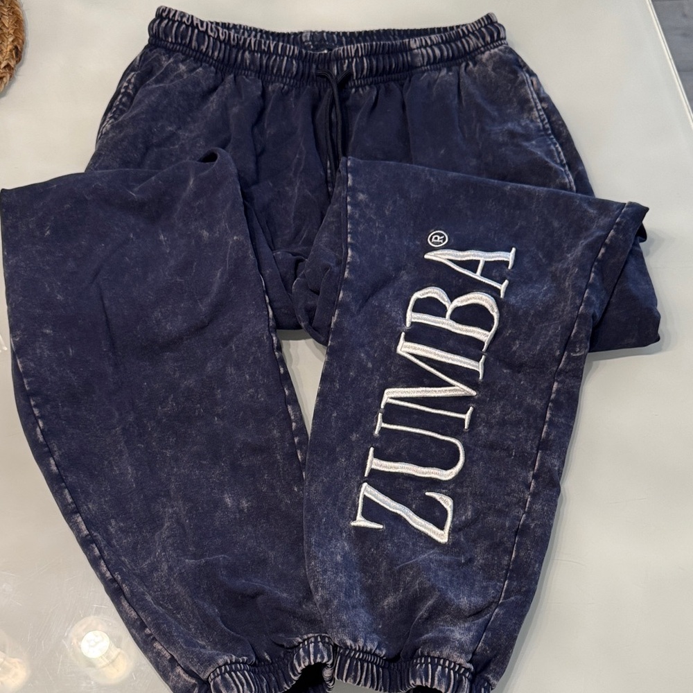 Zumba Fitness Dark Blue Joggers with Bold Logo